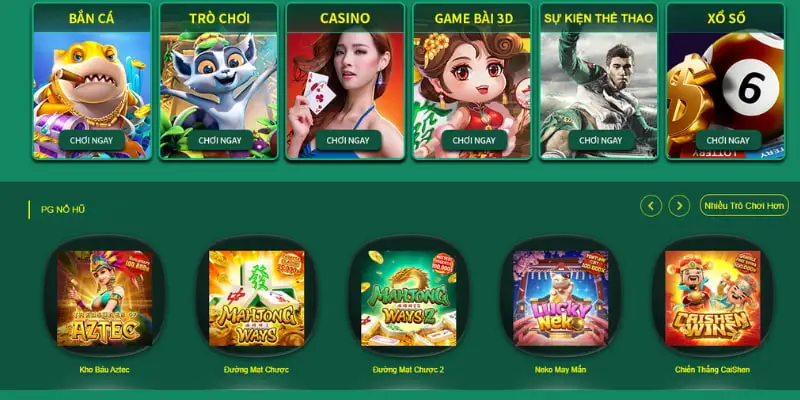 Kho game đa dạng loại hình giải trí