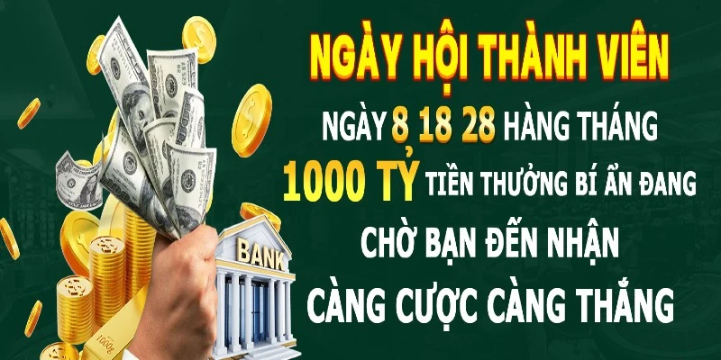 Ưu đãi ngày hội viên phát thưởng tổng giá trị 1000 tỷ đồng